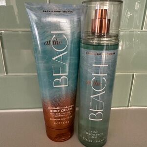 Bath & Body Works At The Beach Body Cream and Fine Fragrance Mist set